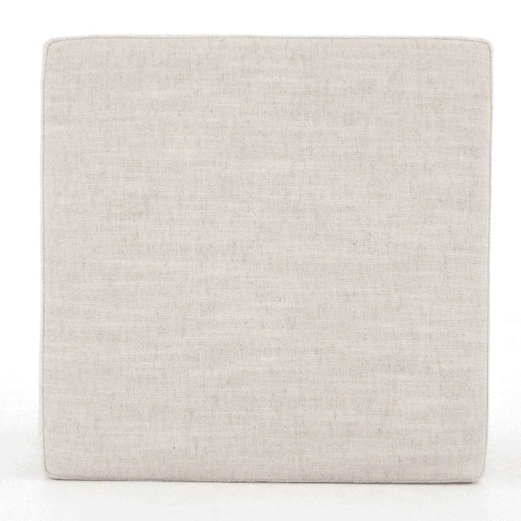 Cane Ottoman with Cream Top