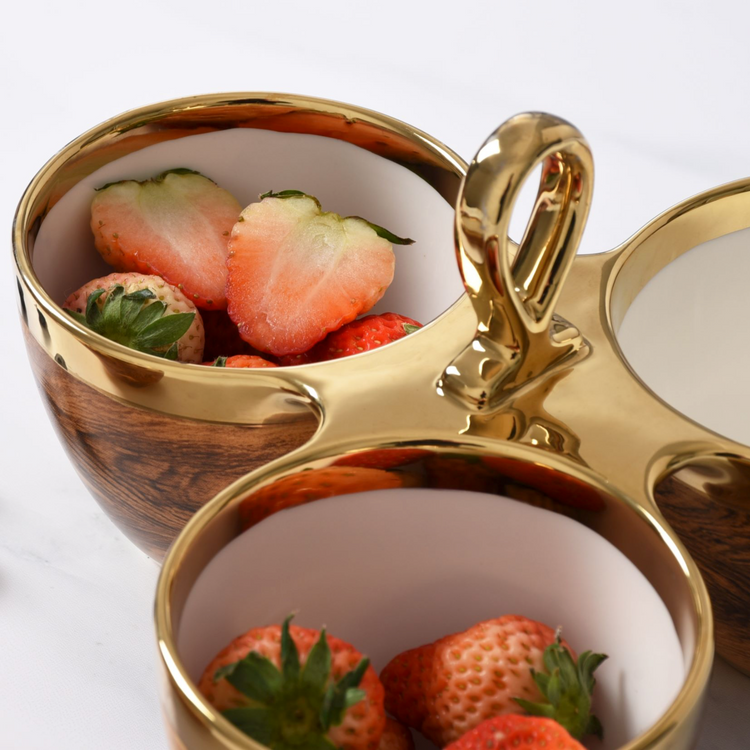 3 Part Server Wood Grain