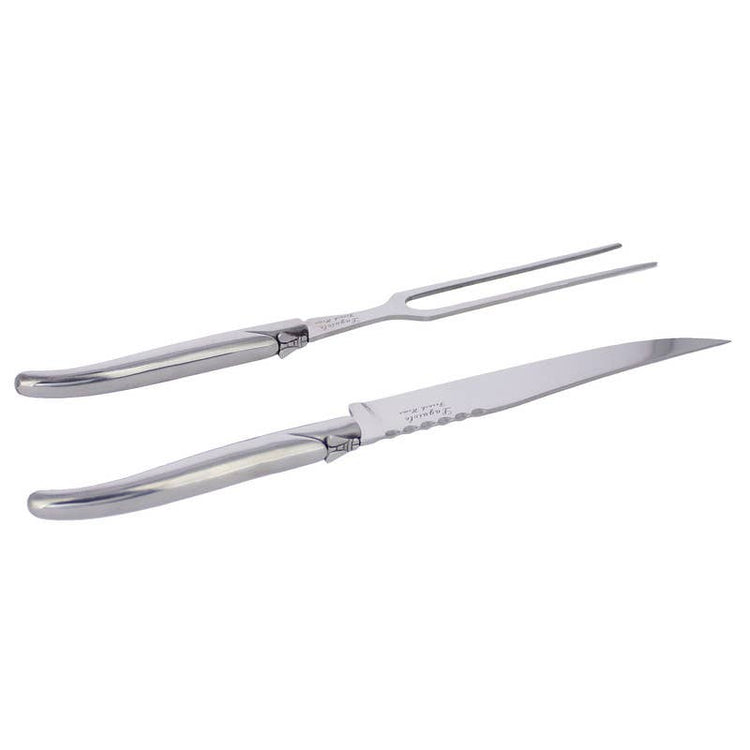 Laguiole Stainless Steel Carving Knife & Fork Set