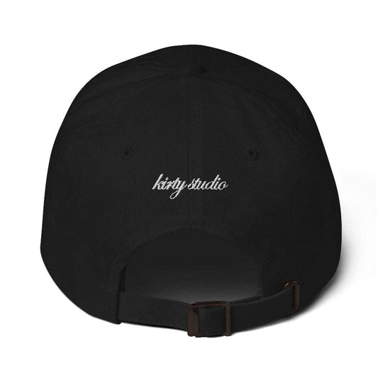 'Caviar Bump' Dad Hat: Black Sturgeon