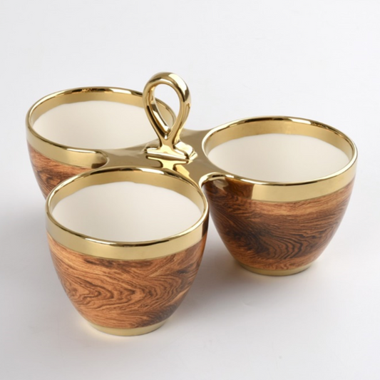 3 Part Server Wood Grain