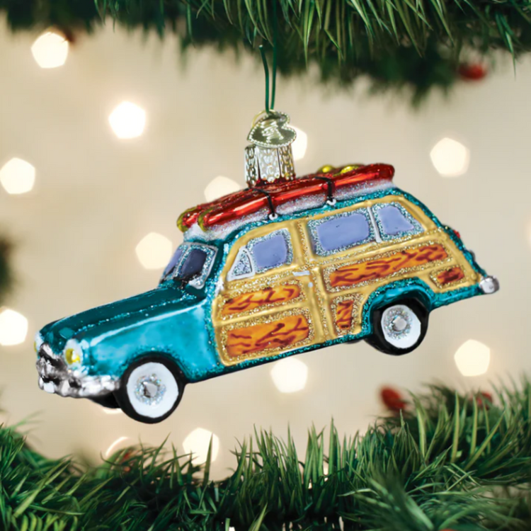 Surfs Up Wagon Ornament