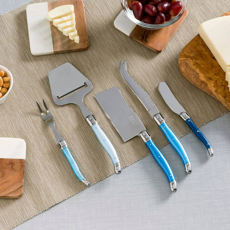 Laguiole 5 Piece Cheese Knife, Fork & Slicer Set