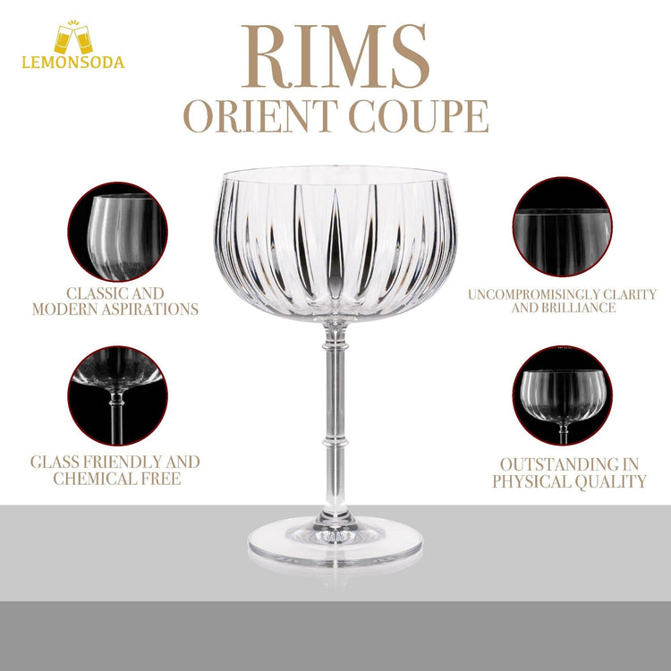 Coupe  Glasses -  ( 12 fl. oz/Set 2)