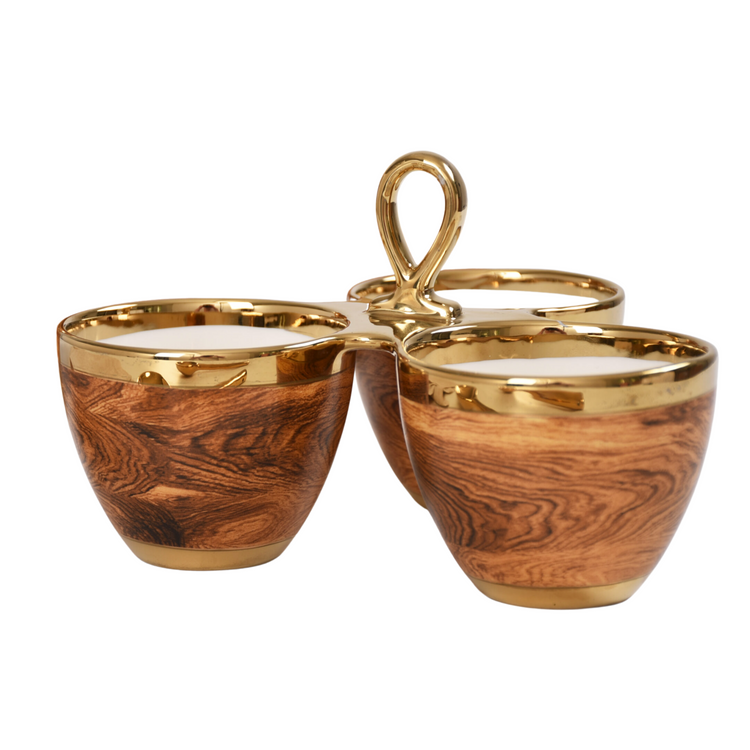 3 Part Server Wood Grain