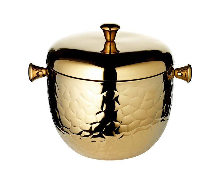 Crocodile Ice Bucket/Gold Finish