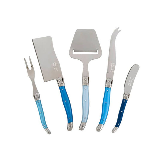 Laguiole 5 Piece Cheese Knife, Fork & Slicer Set