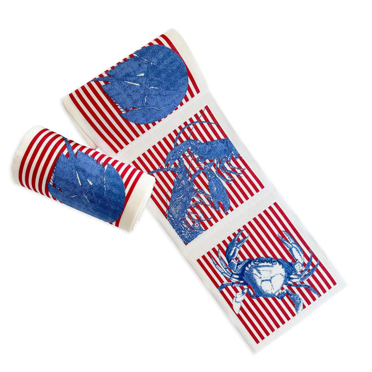 Seaside Stripes Cocktail Napkin Roll: Single
