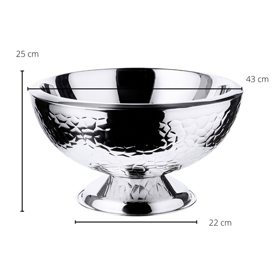 Hammered Silver Stainless Lux Bottle Chiller