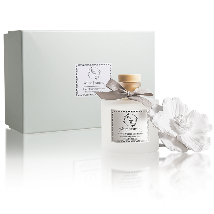 White Jasmine-Green Diffuser Set
