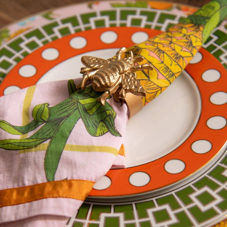 Bee Napkin Ring (4 pack): Gold