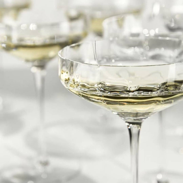 Angled Coupe Cocktail Glasses, Set of 4