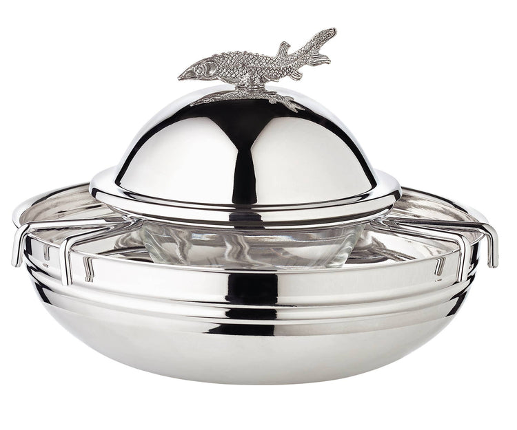 Caviar Bowl W/ Sturgeon Fish Lid