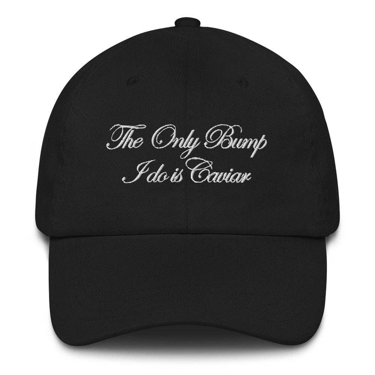 'Caviar Bump' Dad Hat: Black Sturgeon