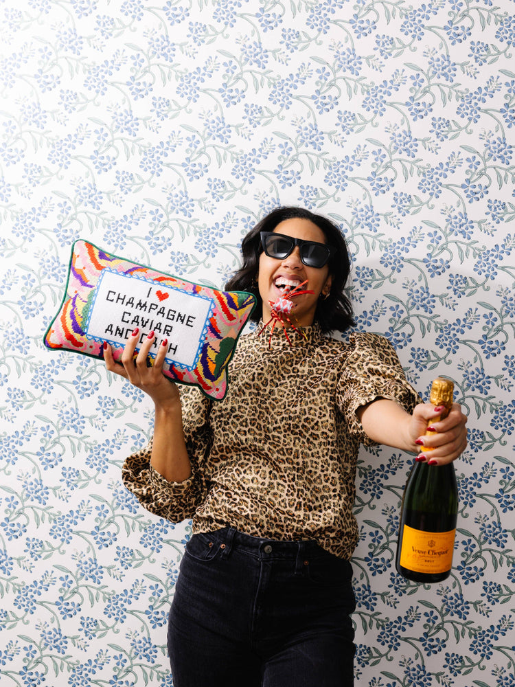 3 C's Needlepoint Pillow