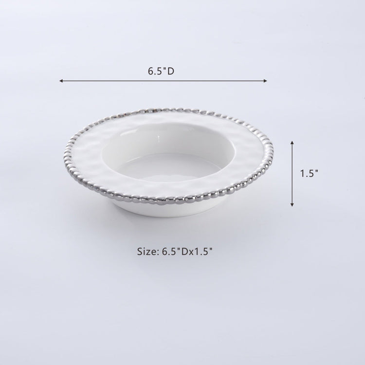 Wine Bottle Coaster Silver Rim