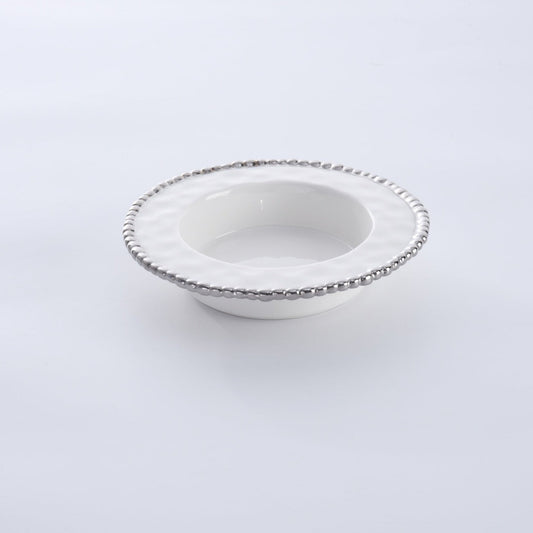 Wine Bottle Coaster Silver Rim