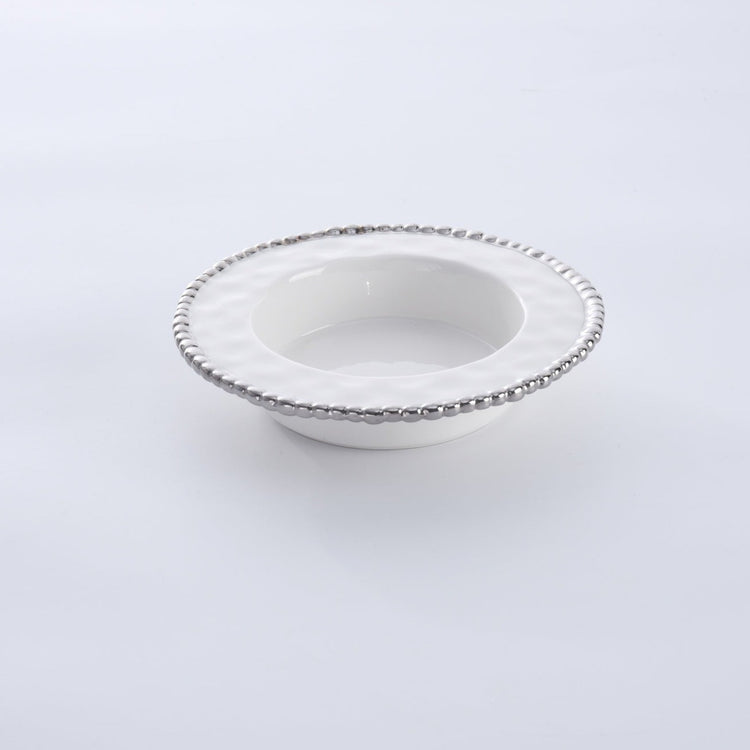 Wine Bottle Coaster Silver Rim