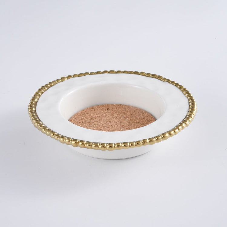 Wine Bottle Coaster Gold Rim