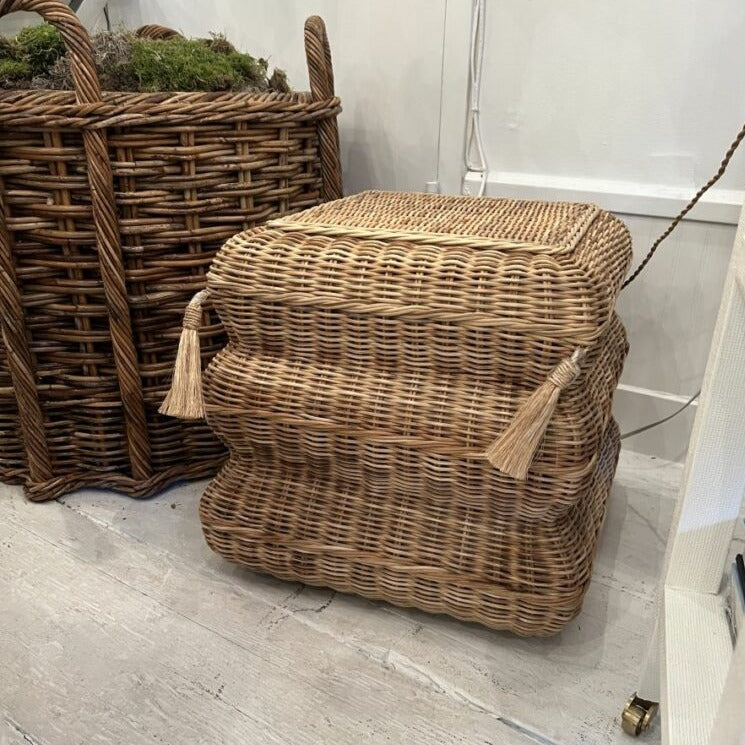 Wicker Tassel Stool