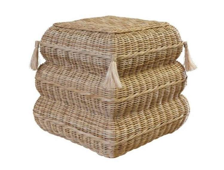 Wicker Tassel Stool