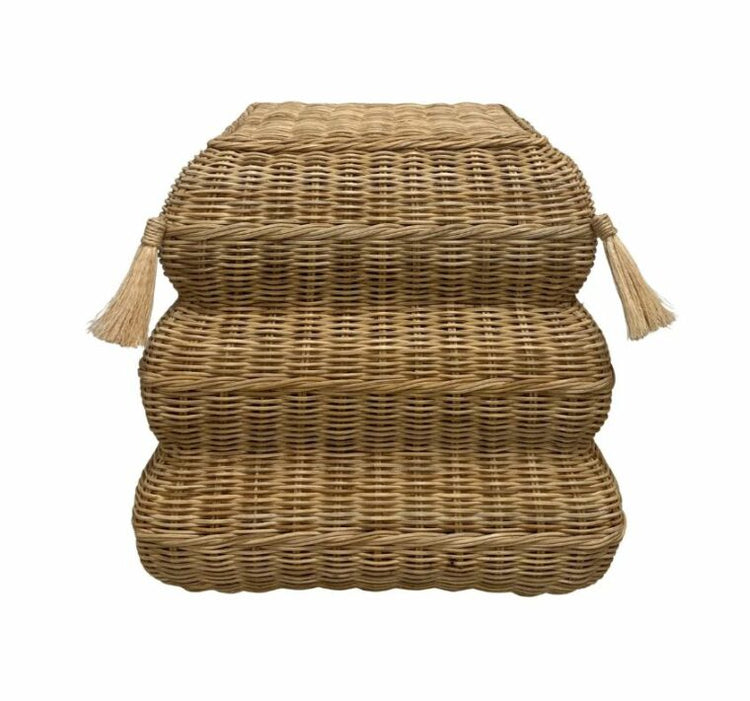 Wicker Tassel Stool
