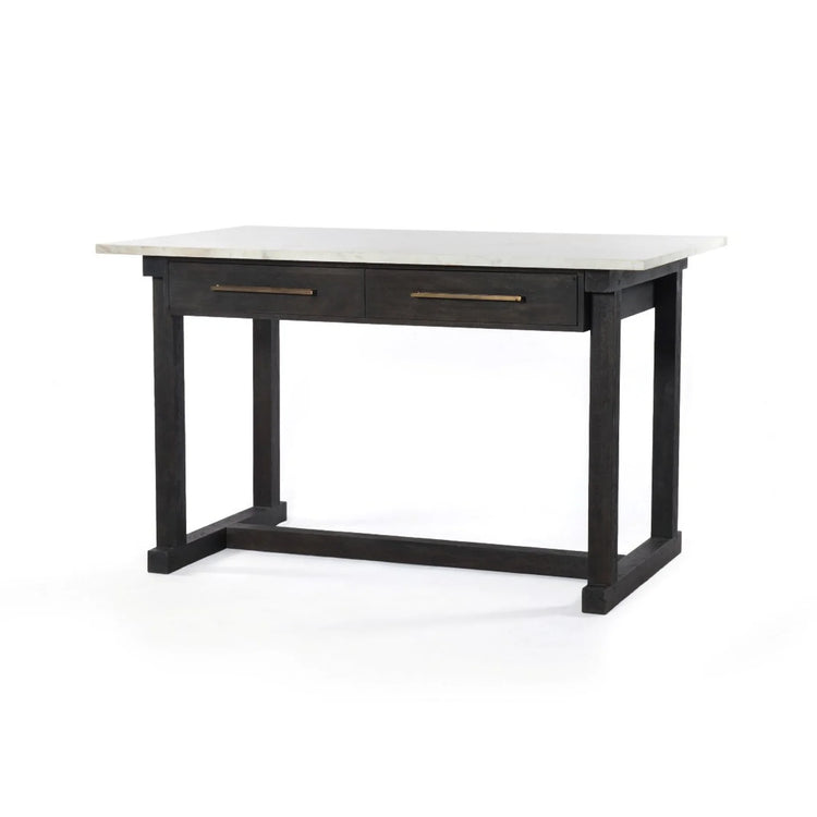 Marble Island Counter Table w/ Drawers