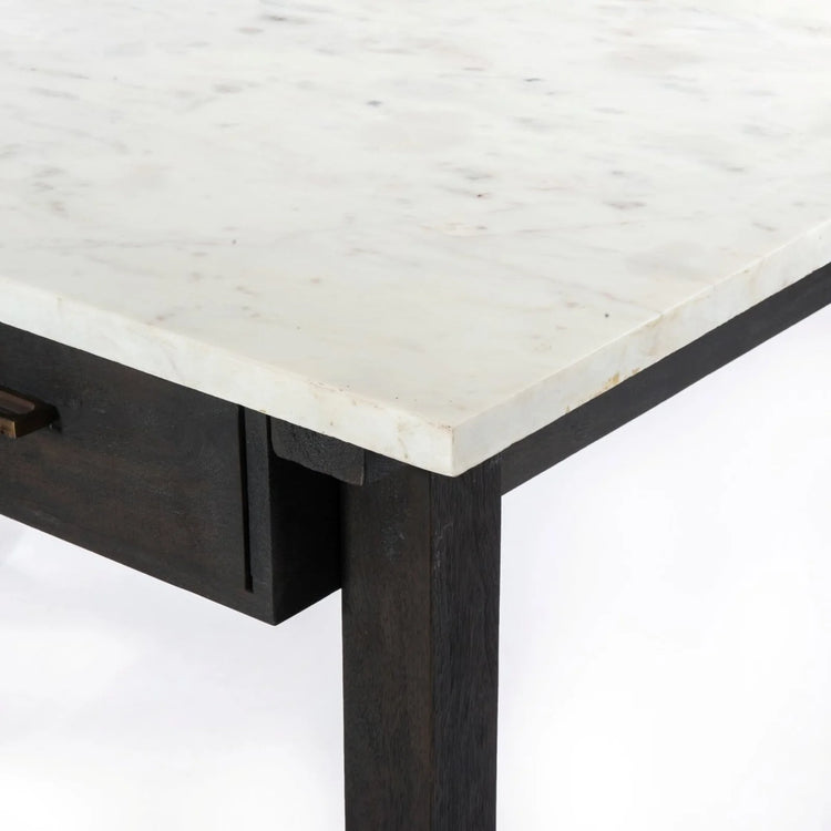 Marble Island Counter Table w/ Drawers
