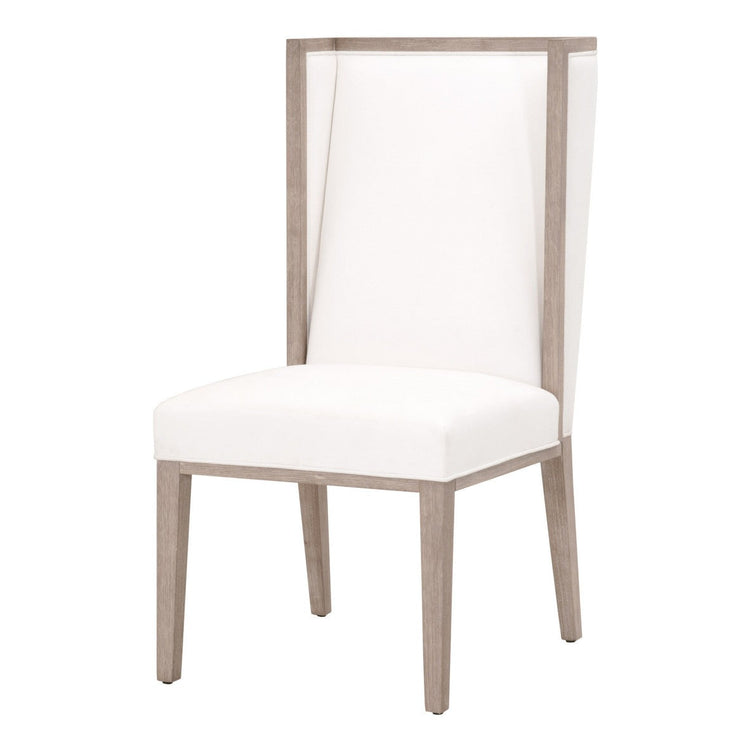 Side Wing Dining Chair in White