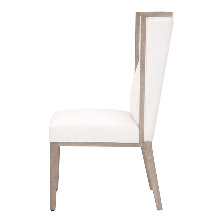 Side Wing Dining Chair in White