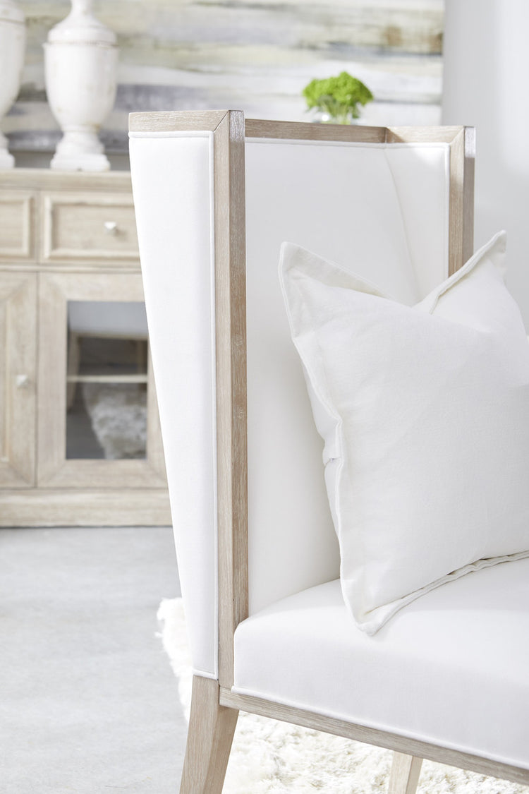 Side Wing Dining Chair in White