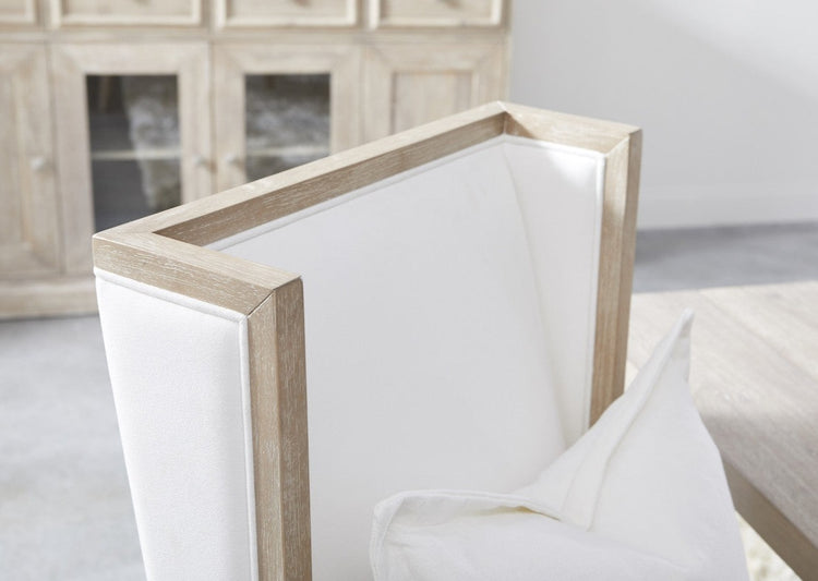 Side Wing Dining Chair in White