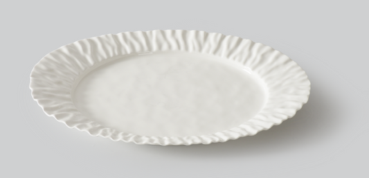 Blanc Tux Ruffle Tray