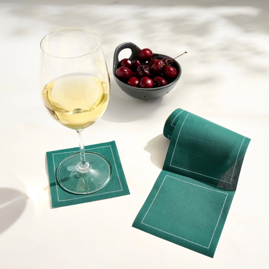 Green with Envy Cocktail Napkin Roll