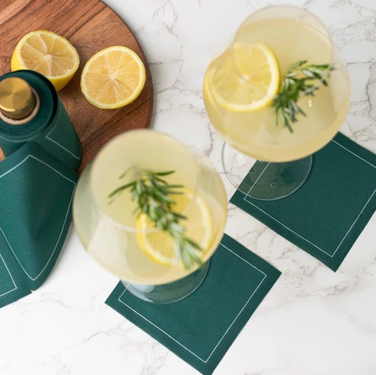 Green with Envy Cocktail Napkin Roll