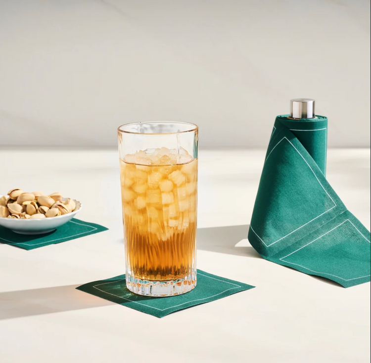 Green with Envy Cocktail Napkin Roll