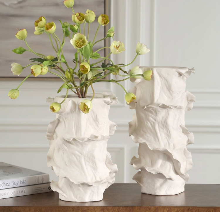Cascade Blanc Vases/Set 2