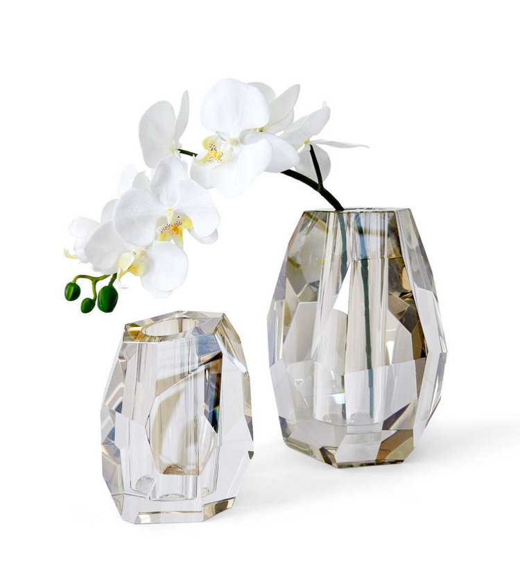 Large Champagne Prism Vase