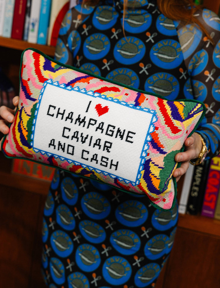 3 C's Needlepoint Pillow