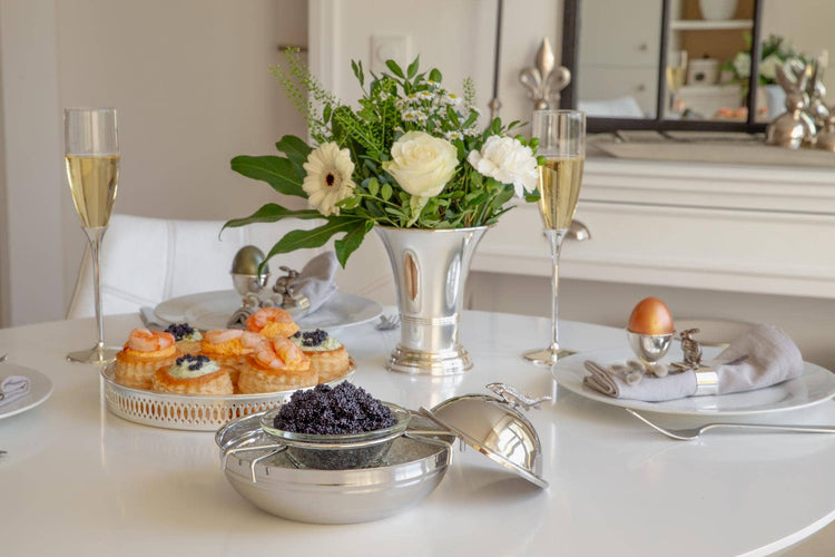 Caviar Bowl W/ Sturgeon Fish Lid