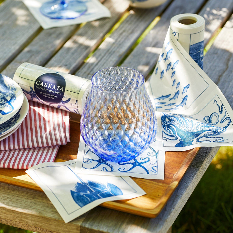 Coastal Cocktail Napkin Roll: Single