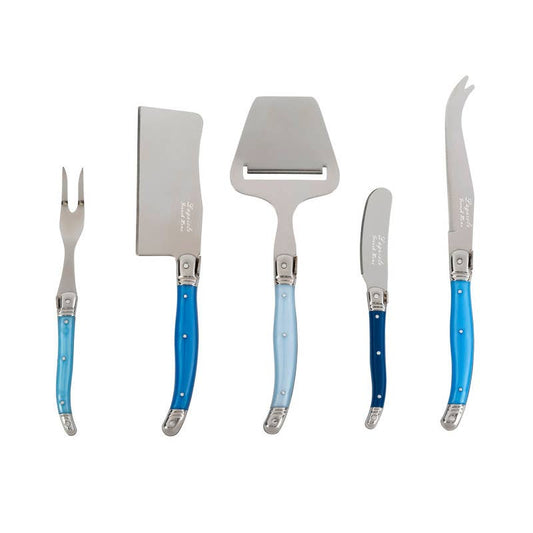 Laguiole 5 Piece Cheese Knife, Fork & Slicer Set