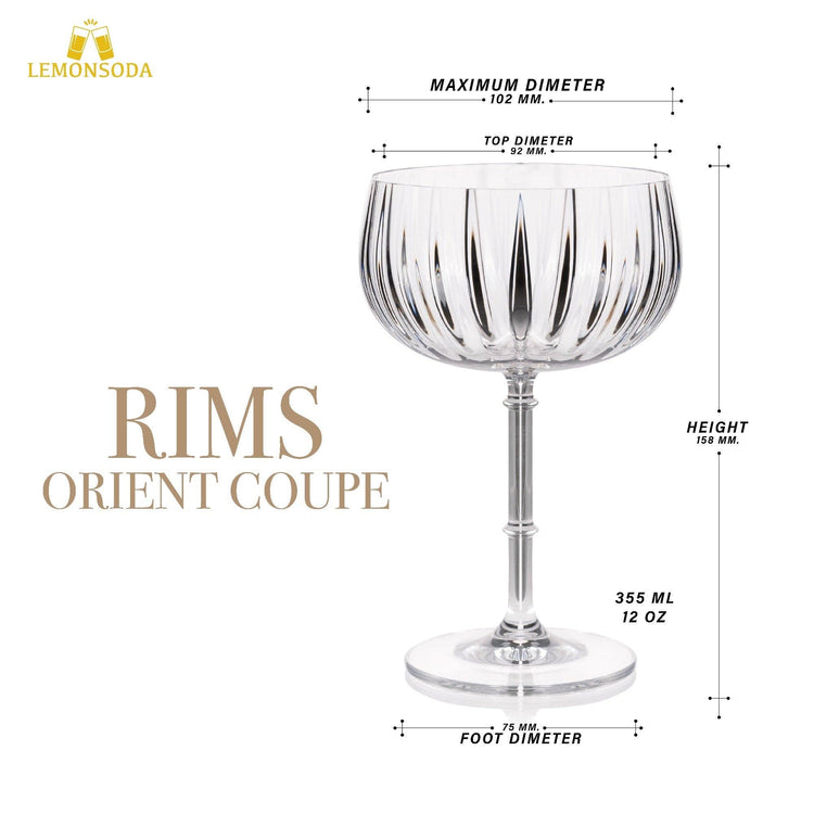 Coupe  Glasses -  ( 12 fl. oz/Set 2)