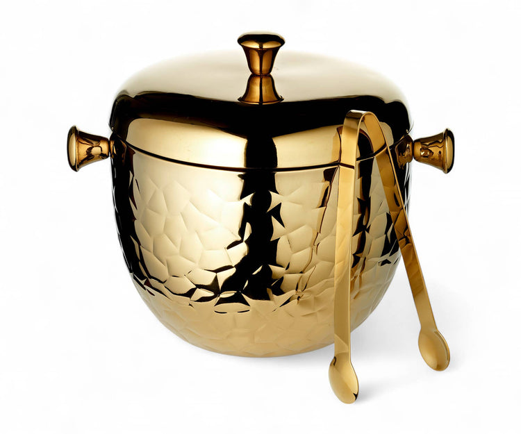 Crocodile Ice Bucket/Gold Finish