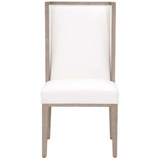 Side Wing Dining Chair in White