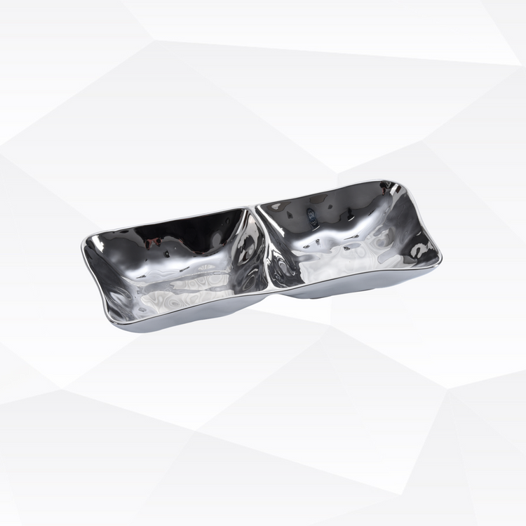 2 Section Silver Serveware