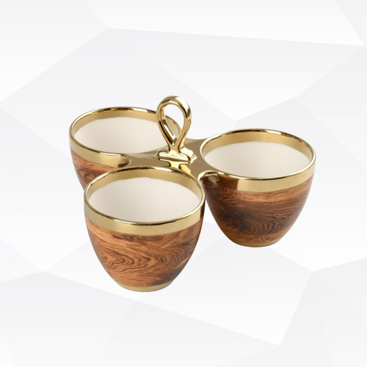 3 Part Server Wood Grain