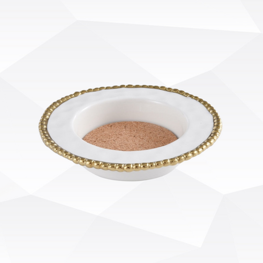 Wine Bottle Coaster Gold Rim