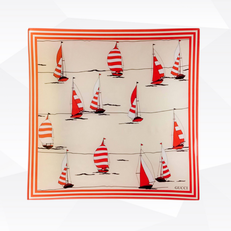 Sailboat Design Decorative Tray