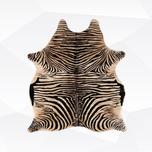 Zebra Styled Cow Hide